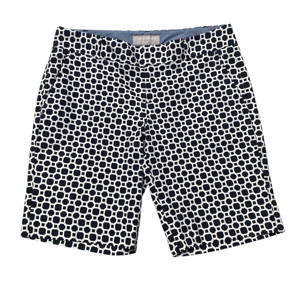 Banana Republic Factory Hampton Fit Navy White Abstract Print Bermuda Shorts 2P - Picture 1 of 10